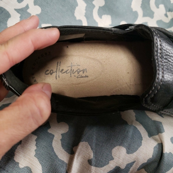 Clarks Cheyney Fame black leather sz 8 - Picture 6 of 7